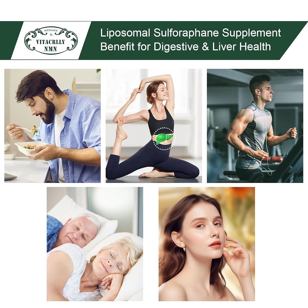 VITACRLLYNMN Liposomal Sulforaphane 900mg Broccoli Extract - 180 Capsules - image 6