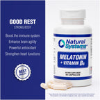Natural Systems Melatonin 3 mg + Vitamin B6 Sleep Support - 60 Capsules - image 9
