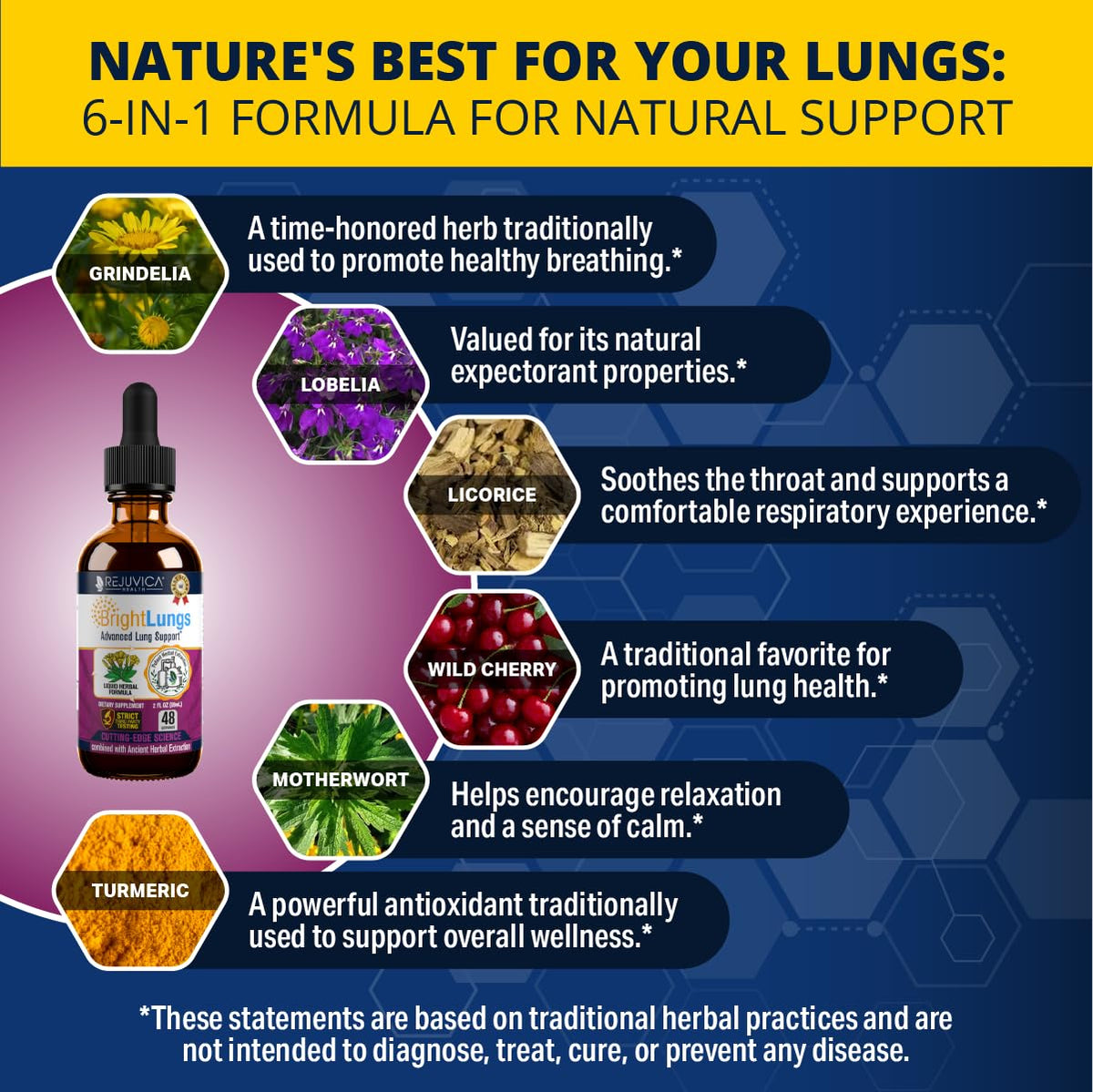 Rejuvica Health Bright Lungs - Lung Detox Support Supplement to Help