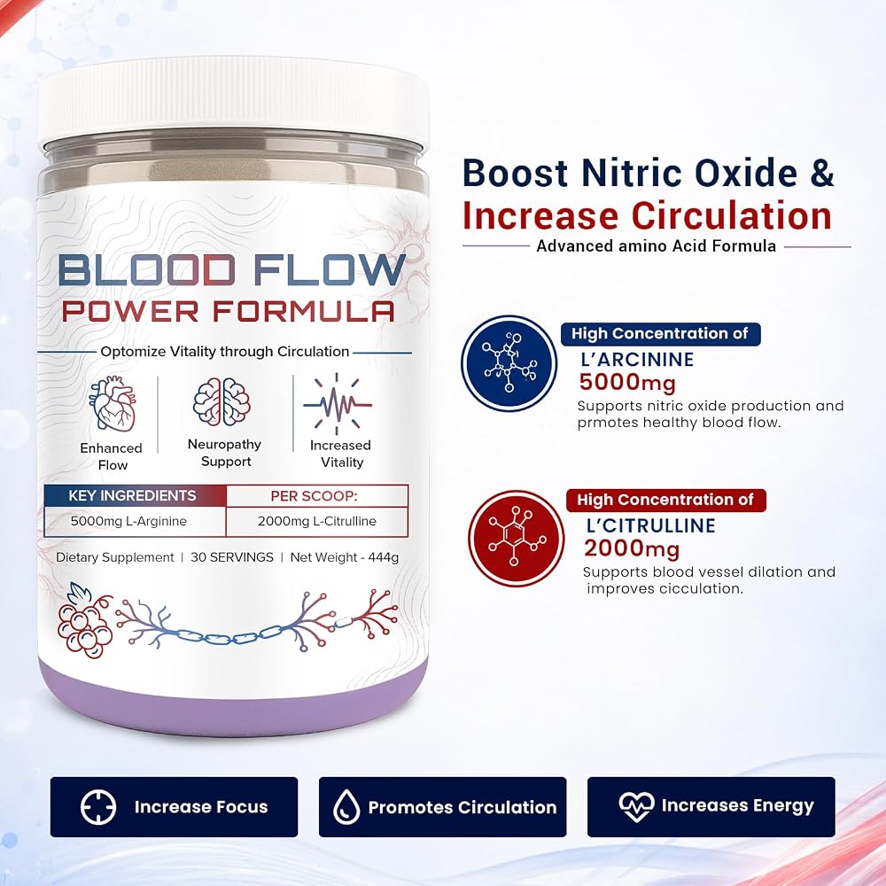 M Pain Management Blood Flow Power Formula Drink Powder - 444g - image 5
