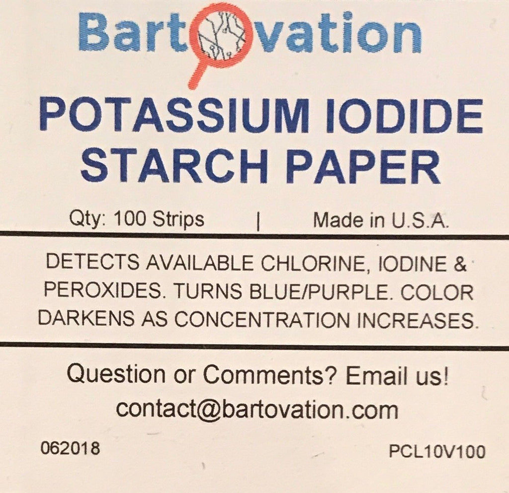 Bartovation Potassium Iodide Starch Test Paper Strips - 100 Pack - image 2
