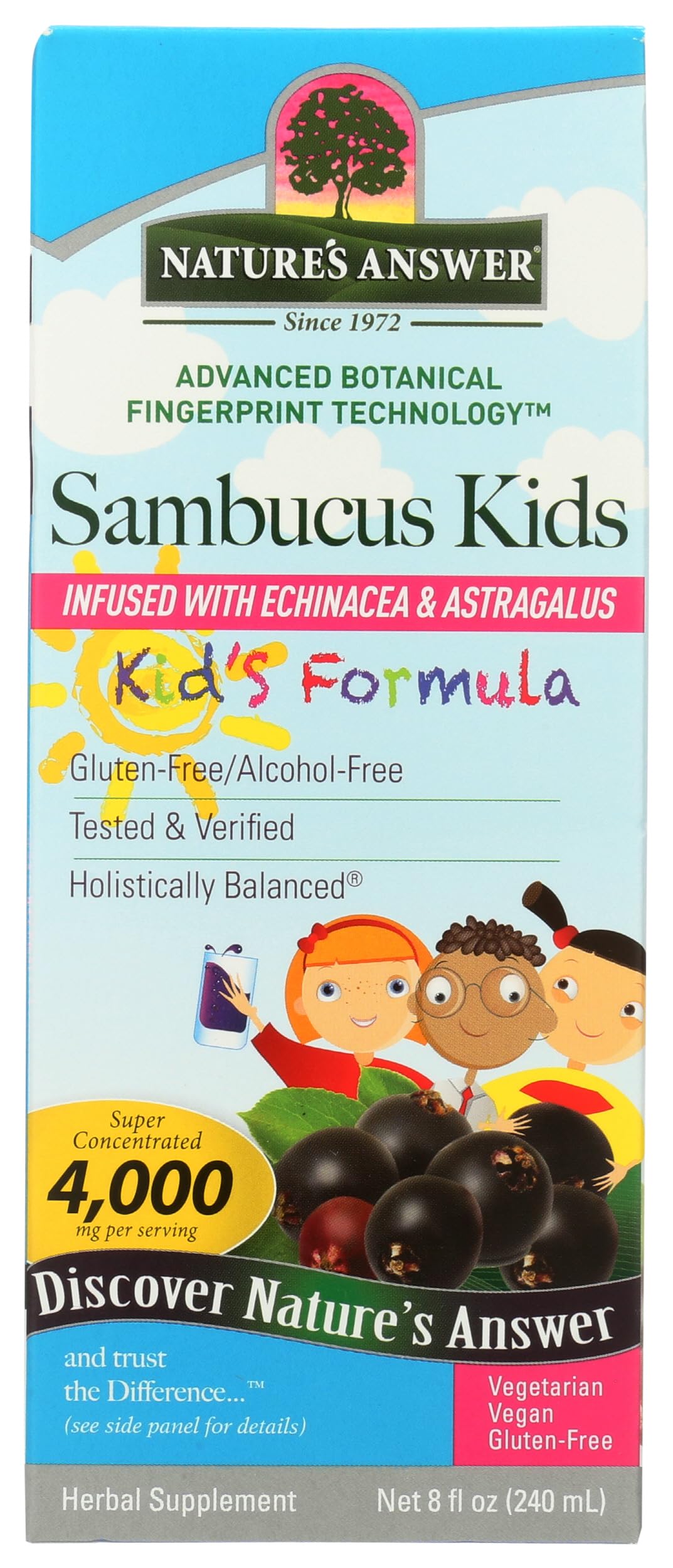 Nature's Answer Sambucus Kids Formula Elderberry Liquid - 8 oz
