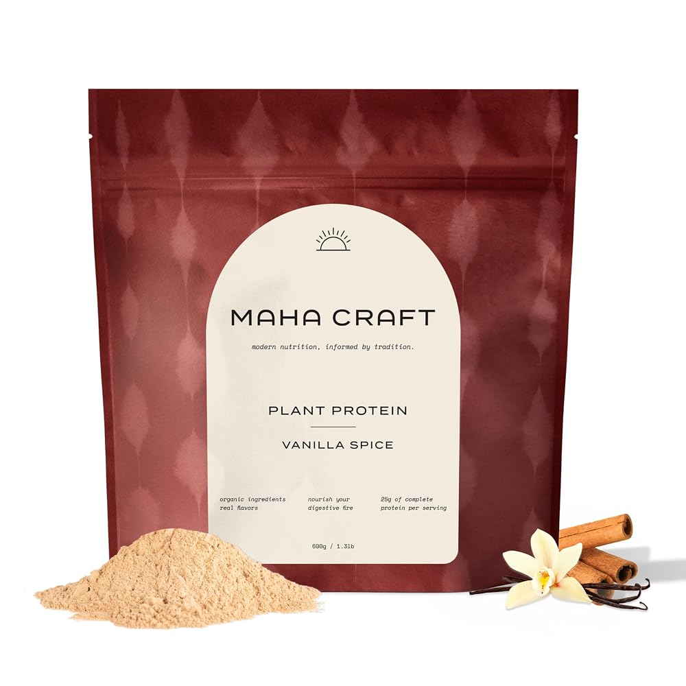 Maha Craft Plant-Based Protein Powder Vanilla Spice - 15 Servings