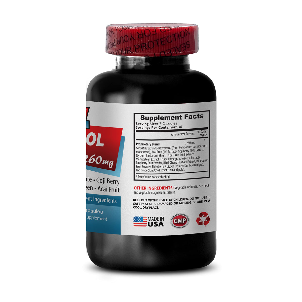 Sport Supplements Resveratrol Supreme 1200mg Antioxidant - 120 Capsules - image 4
