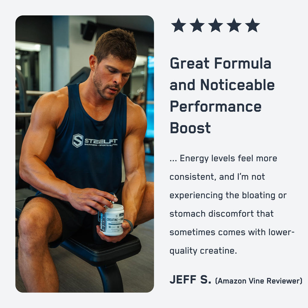 SteelFit Creatine HMB Powder with Creapure - 30 Servings - image 5