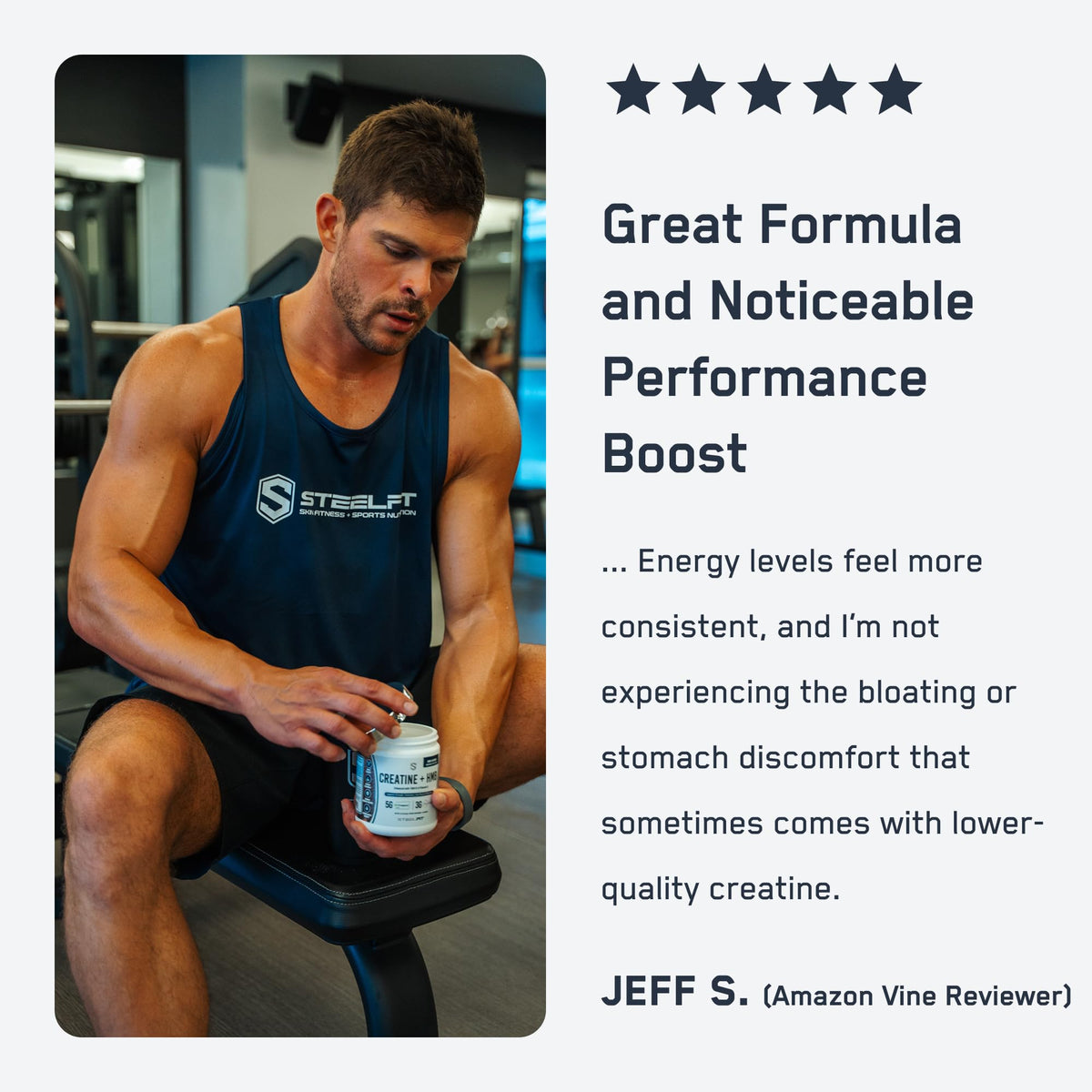 SteelFit Creatine HMB Powder with Creapure - 30 Servings - image 5