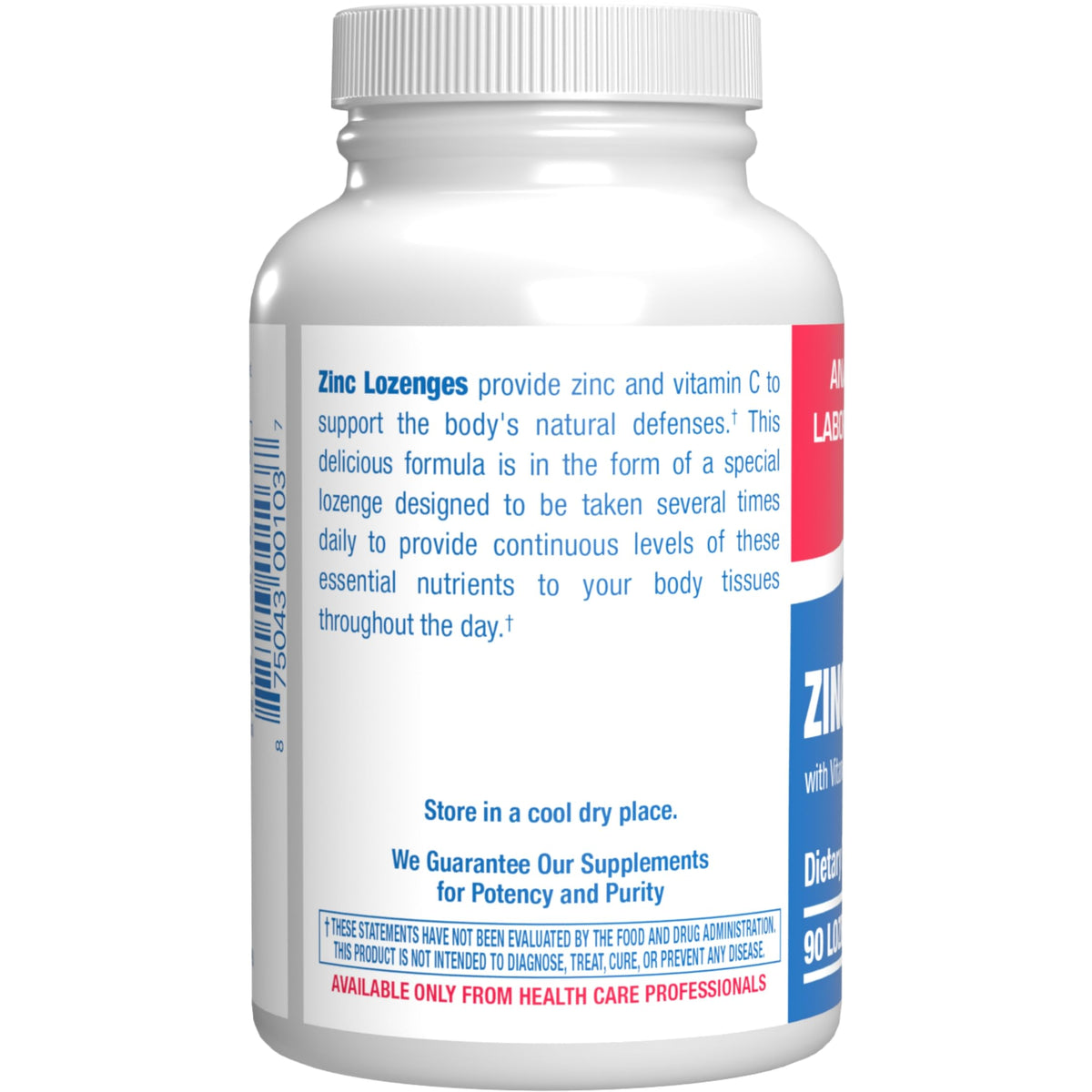 Anabolic Laboratories Zinc & Vitamin C Lozenges for Immune Support - 90 Count - image 3