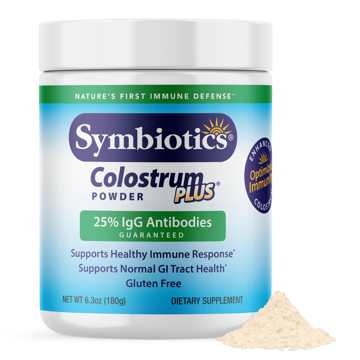 Symbiotics Colostrum Plus Powder - 25% IgG Immunoglobulins