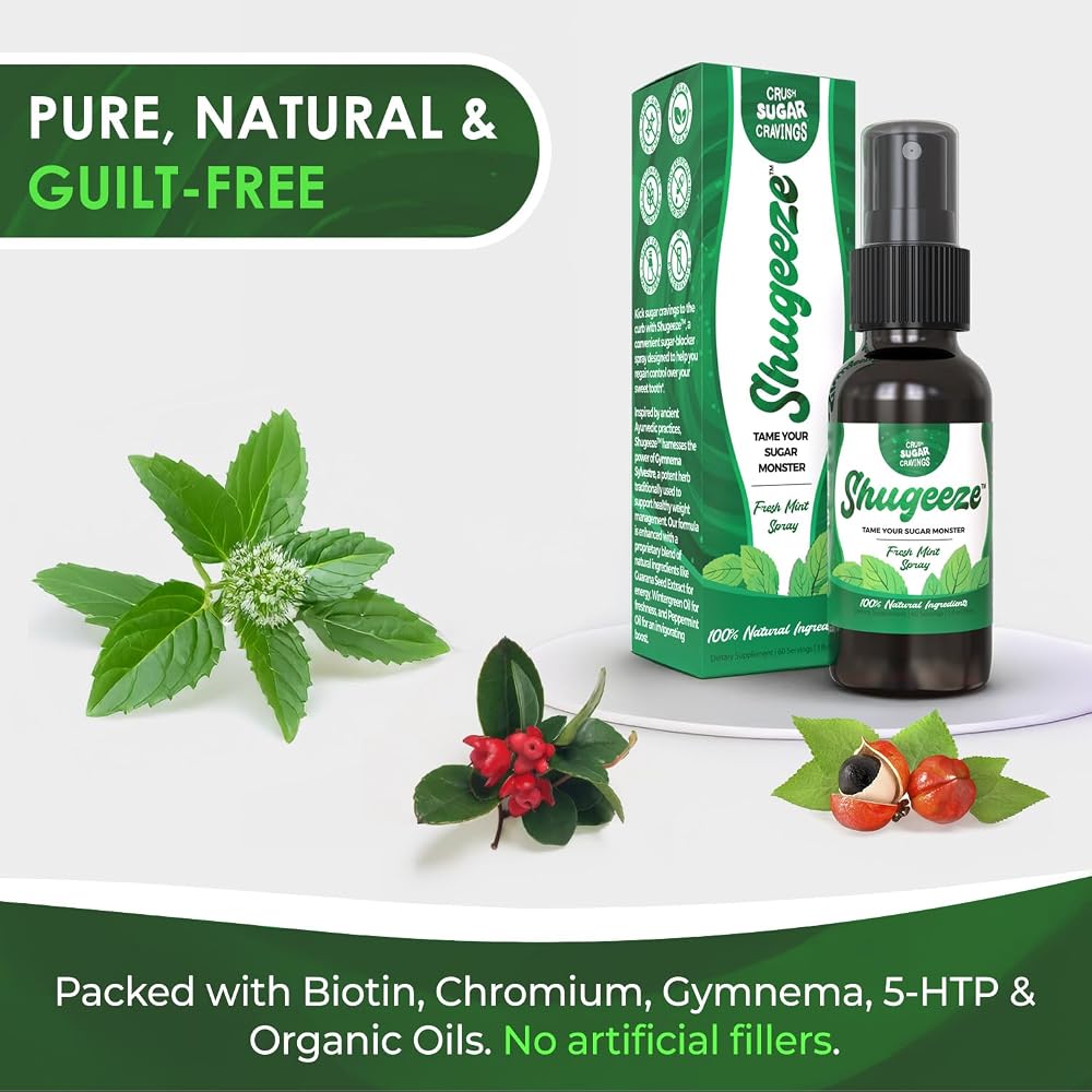 SHUGEEZE Sugar Craving Suppressant Mint Oral Spray - 1 oz - image 4