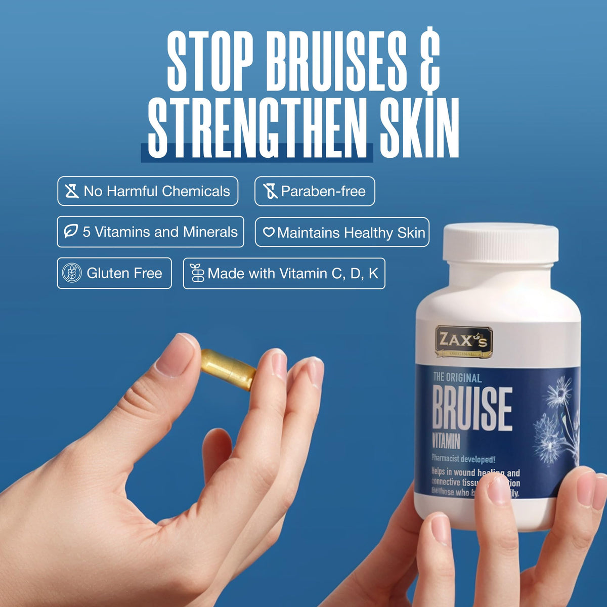 ZAX'S ORIGINAL Bruise Vitamin Supplement - 60 Capsules - image 5