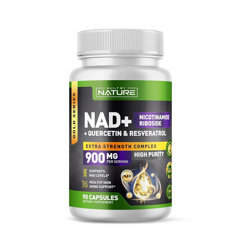 Built by Nature NAD Supplement with Nicotinamide Riboside - 90 Capsules