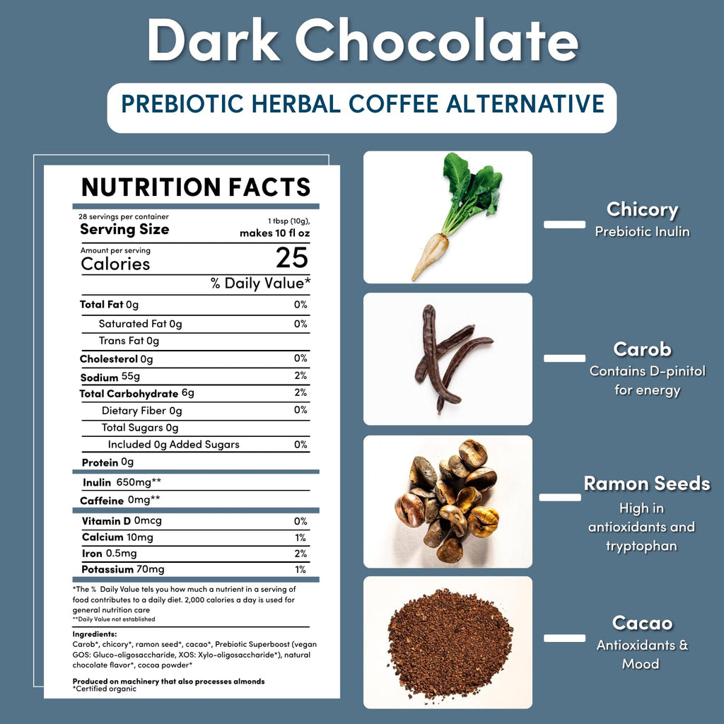 Teeccino Dark Chocolate Prebiotic Coffee Alternative - 10 oz - image 2