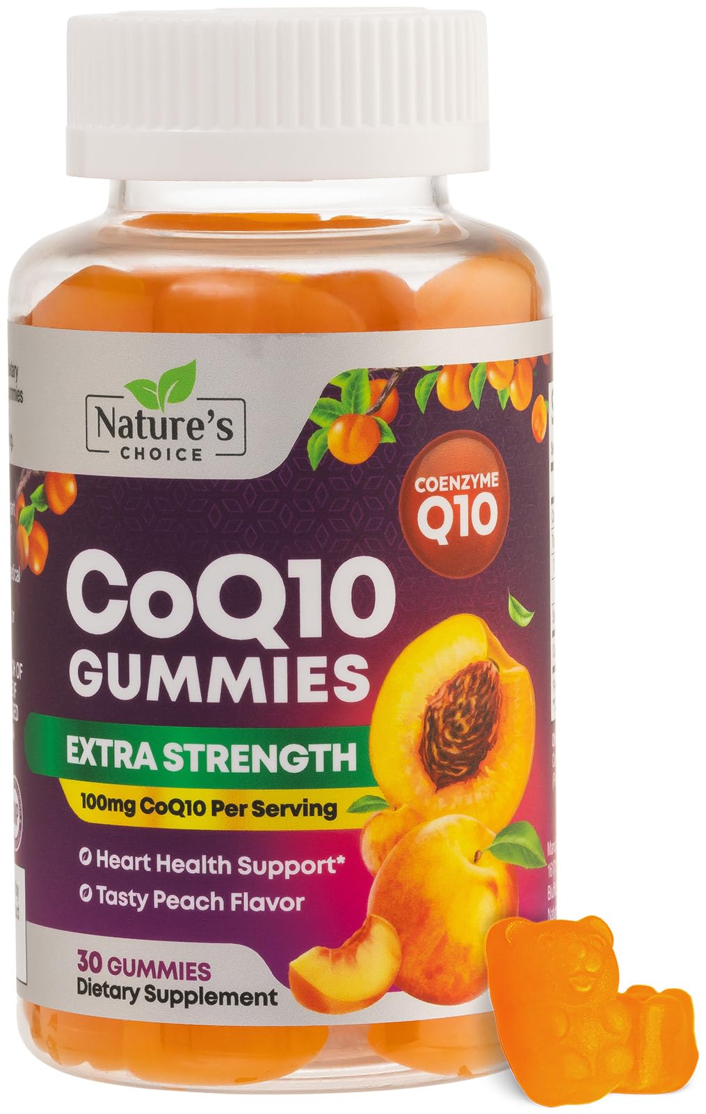 Nature's Choice CoQ10 Gummies 100mg - 3X Strength Co Q10 Gummies