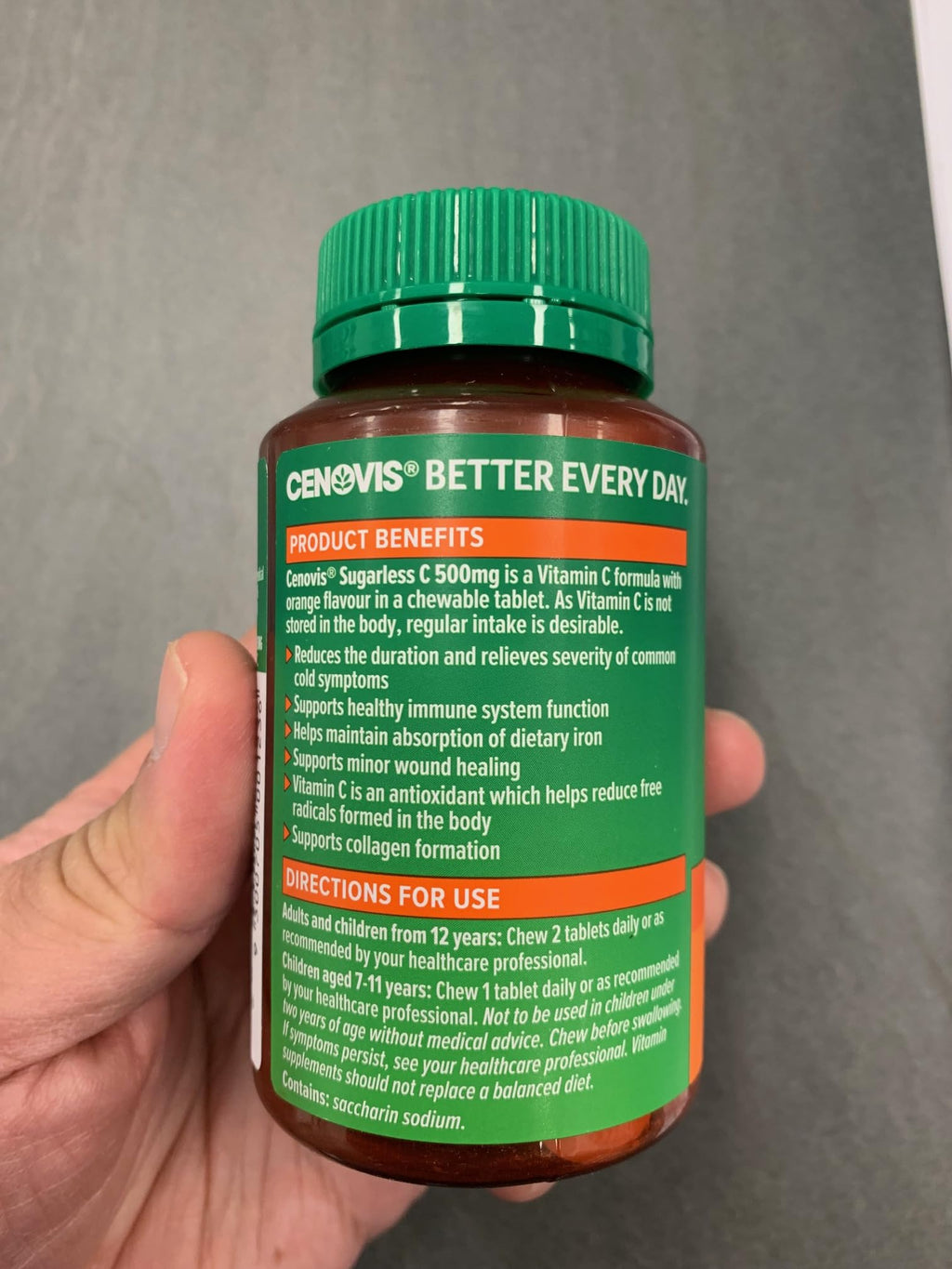 Cenovis Sugarless C 500mg Orange Flavour Tabs - 100 Count - image 4