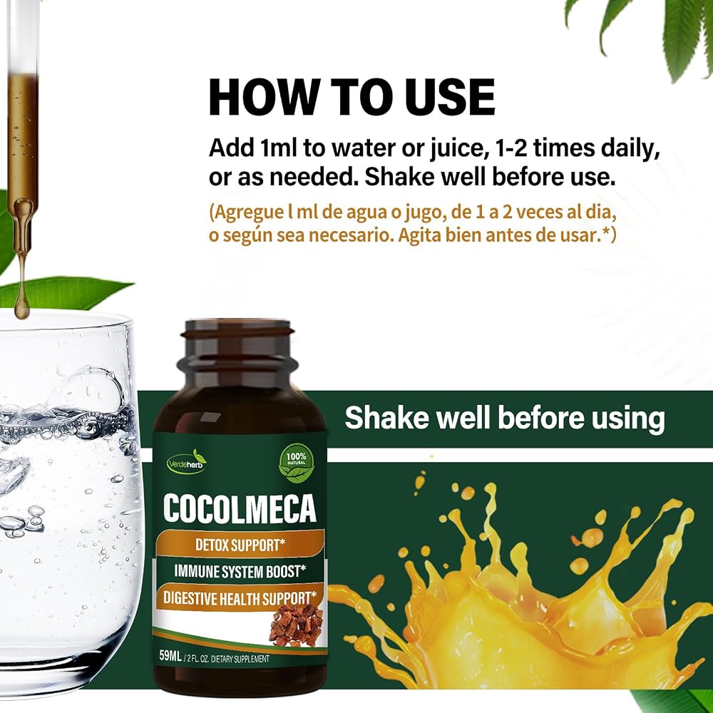 Verdeherb Cocolmeca Bark Liquid Drops Herbal Extract - 2 Fl Oz - image 4