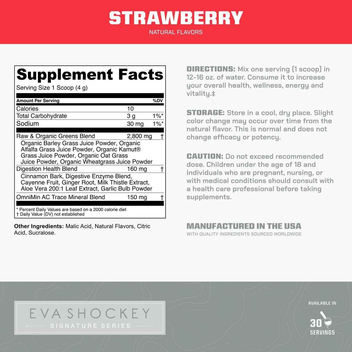 MTN OPS Daily Greens Superfood Powder Strawberry - 30 Servings - image 3