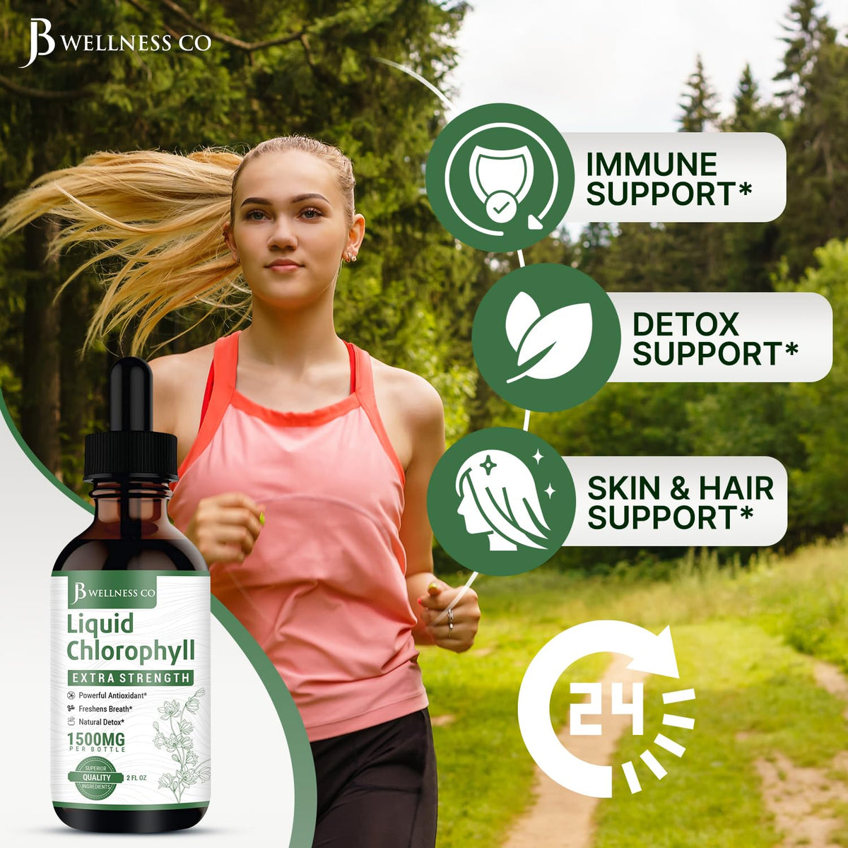 JB Wellness Co Liquid Chlorophyll Drops - 2-Pack - image 3