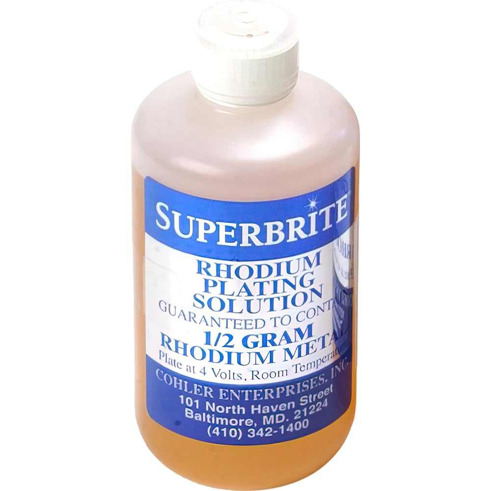 FindingKing Superbrite Rhodium Plating Solution - 1/2 Pint