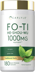 Carlyle Fo-Ti Supplement He-Shou-Wu Root Extract - 180 Capsules