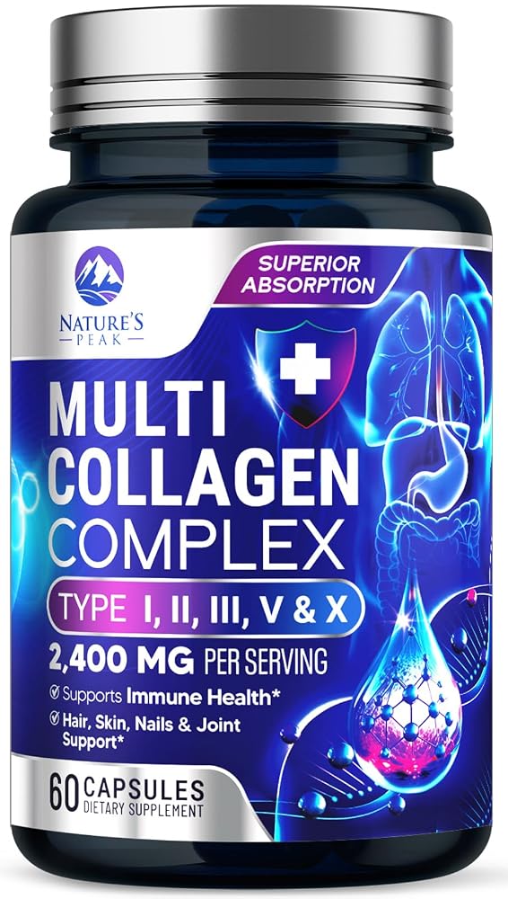 Nature's Peak Multi Collagen Peptides Supplement for Hair