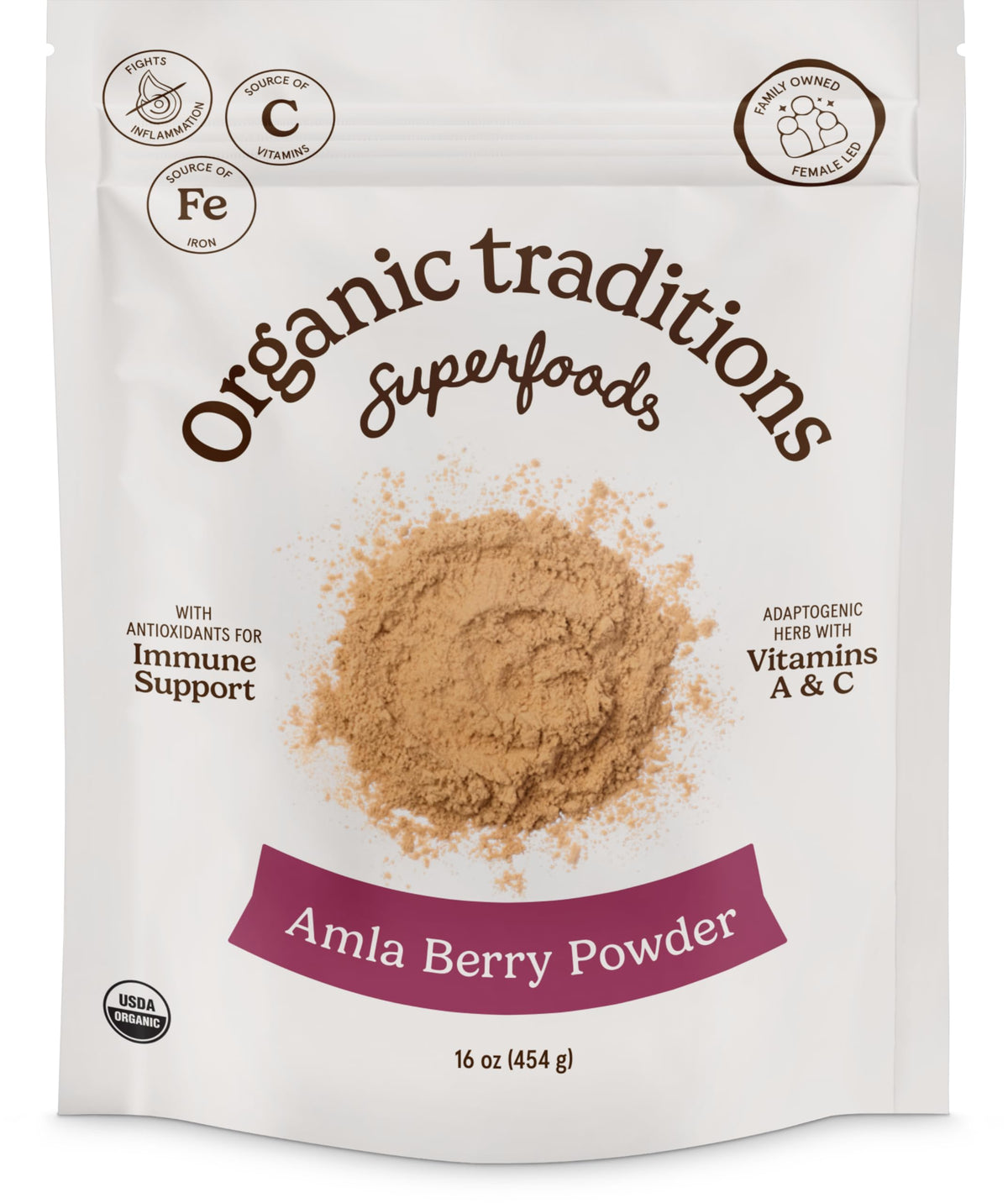 Organic Traditions Amla Powder Indian Gooseberry Vitamin C - 16oz
