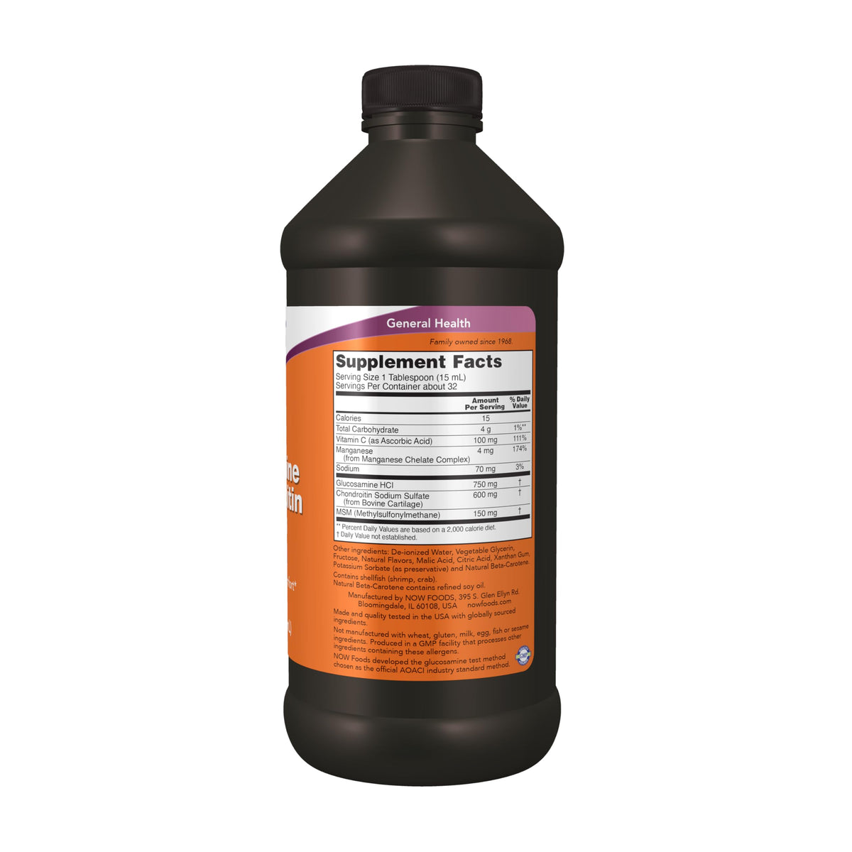 NowFoods NOW FOODS Liquid Glucosamine & Chondroitin MSM - 16 Fl Oz - image 3