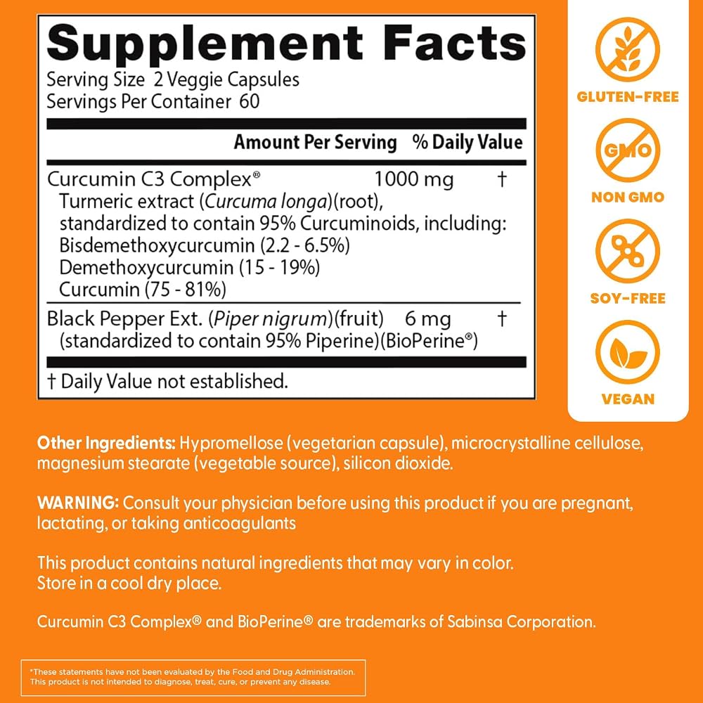 Doctor's BEST Curcumin Phytosome Joint Support - 60 Vegetarian Capsules - image 3