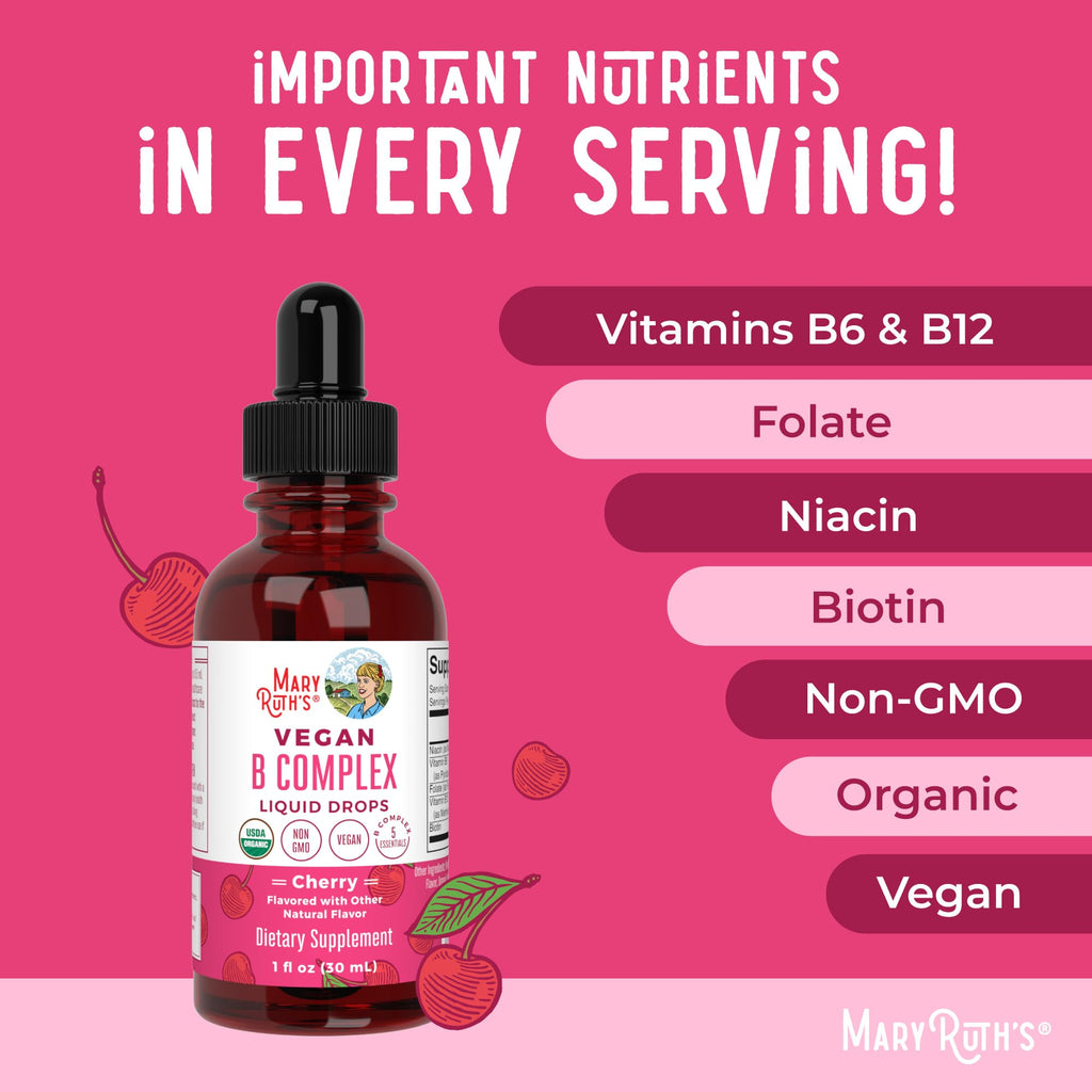 MARYRUTH'S Organic Vitamin B Complex Liquid Drops - 1 Fl Oz - image 7