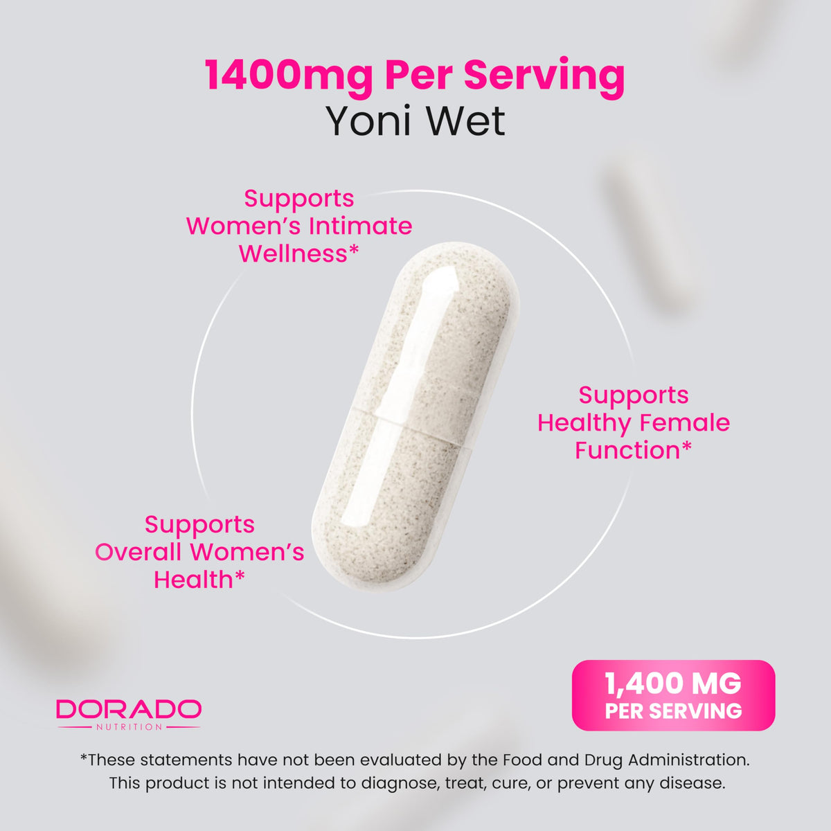 DORADO NUTRITION Yoni Wet Vaginal Moisturizer - 150 Capsules - image 4
