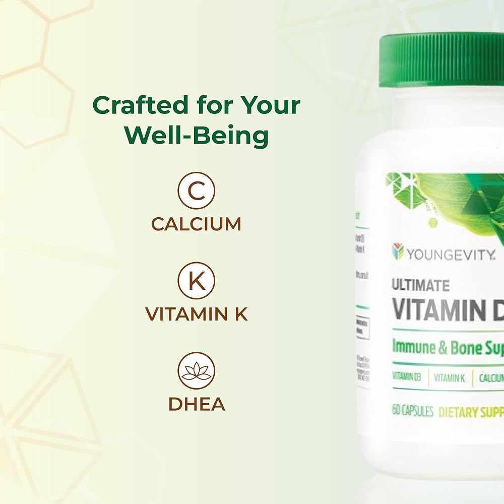 Youngevity Vitamin D3 5000 IU with K2 and Calcium - 60 Capsules - image 5
