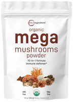 Micro Ingredients Organic Mega Mushroom Powder 10-in-1 - 10oz