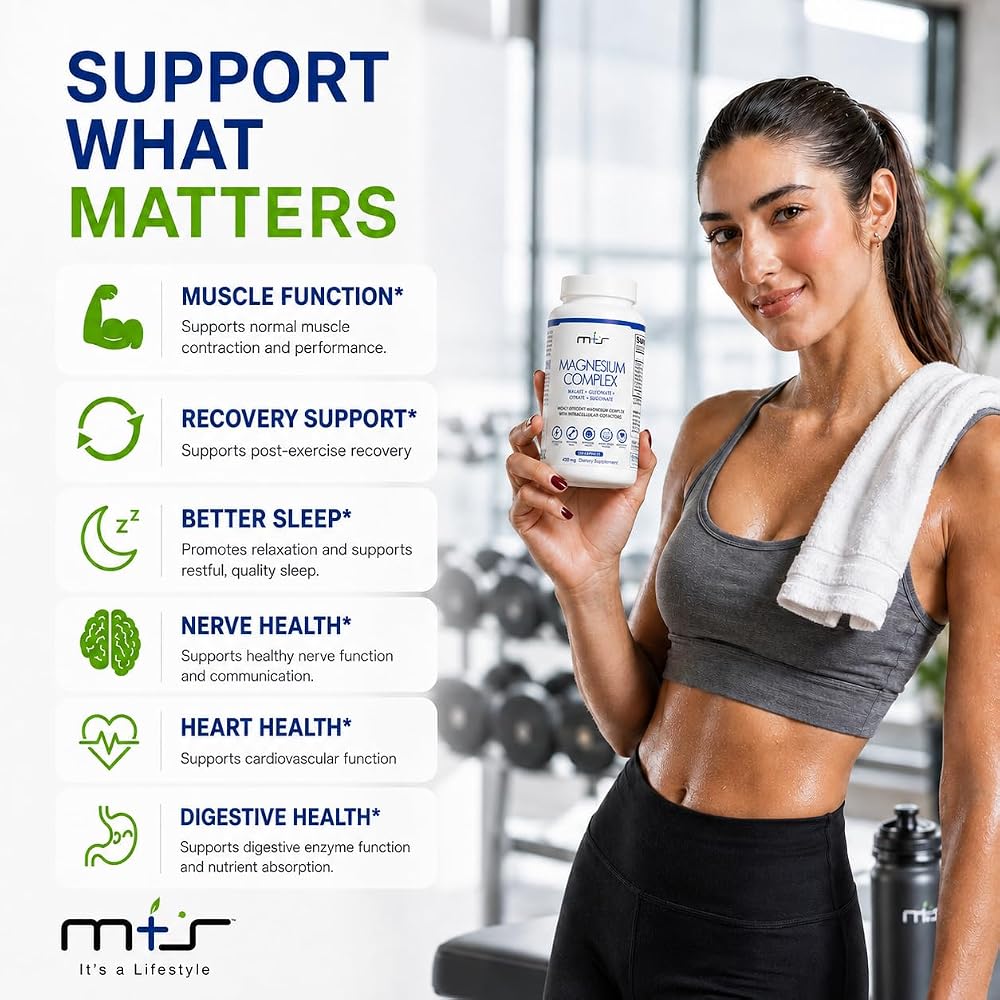 M+S Magnesium Complex 420mg with B-Vitamins - 120 Capsules - image 3