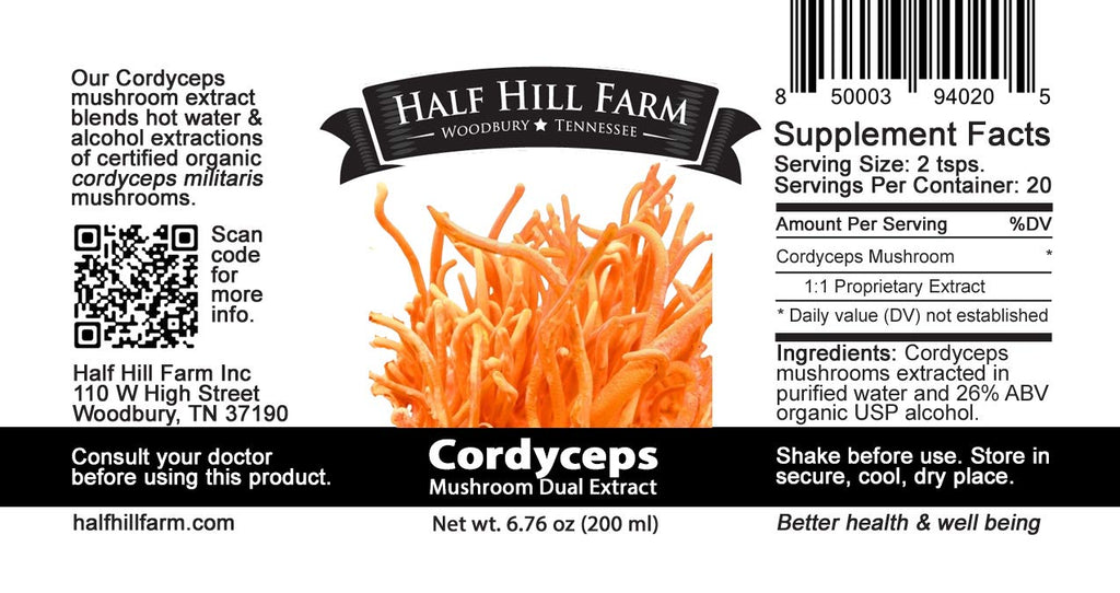 Half Hill Farm Cordyceps Mushroom Dual Extract - 6.76 oz - image 6