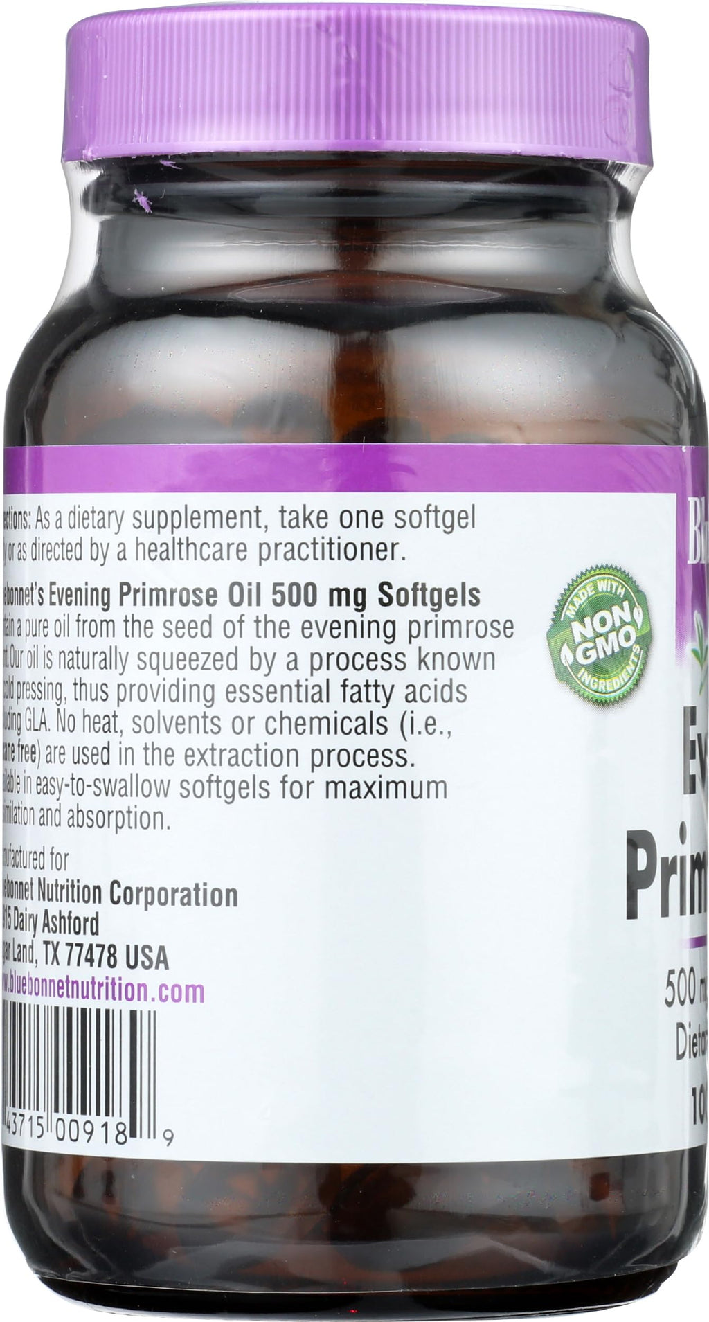 BlueBonnet Evening Primrose Oil 500 mg - 100 Softgels - image 3