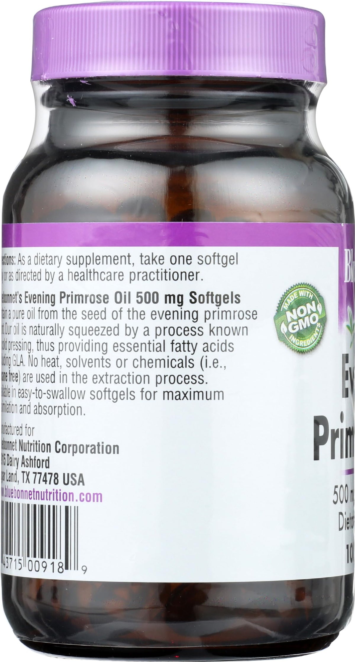 BlueBonnet Evening Primrose Oil 500 mg - 100 Softgels - image 3