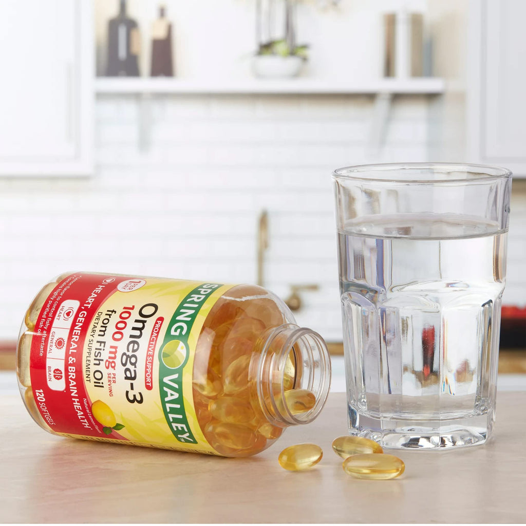 LUAL Omega-3 Fish Oil 1000 mg Heart & Brain Health - 120 Softgels - image 3