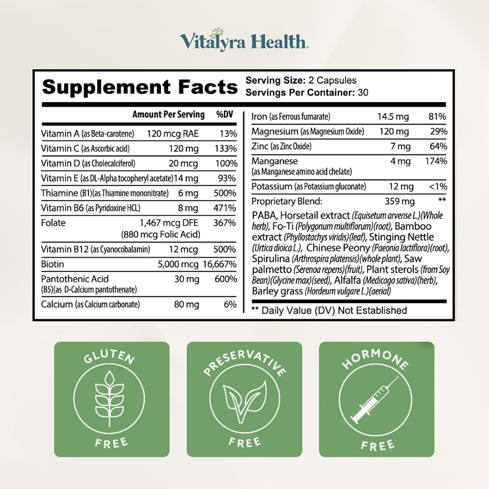 Vital NUTRITIVE Vital Hair Complex -Hair Growth Vitamins for Women