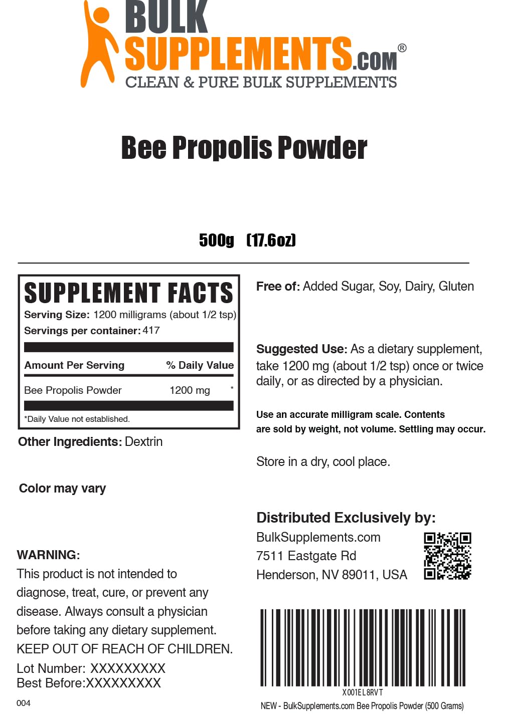 BulkSupplements.com Bee Propolis Powder