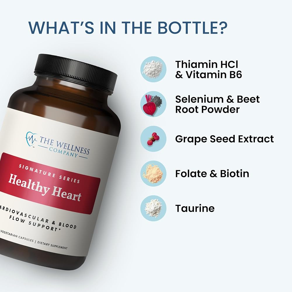 The Wellness Company Healthy Heart Grape Seed Extract & Taurine - 120 Capsules - image 4