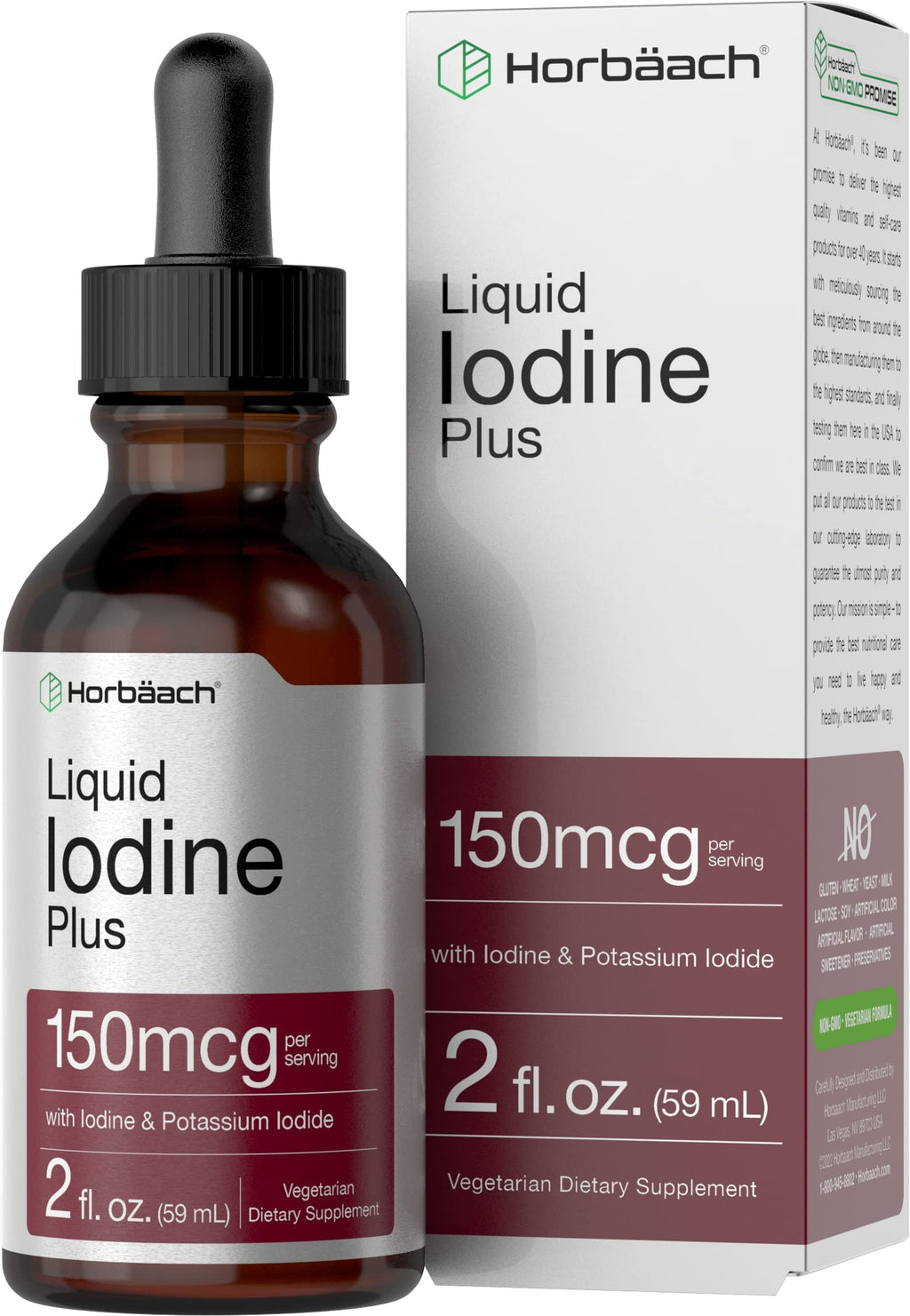 Horbäach Iodine Liquid Drops 150 mcg - 2 fl oz