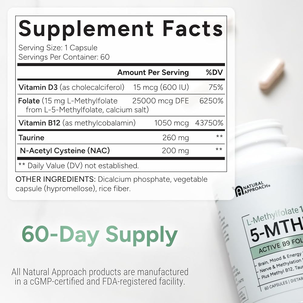 Natural Approach L-Methylfolate 15mg