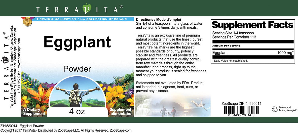 Terravita Eggplant Powder - 12 oz (3 Pack) - image 3