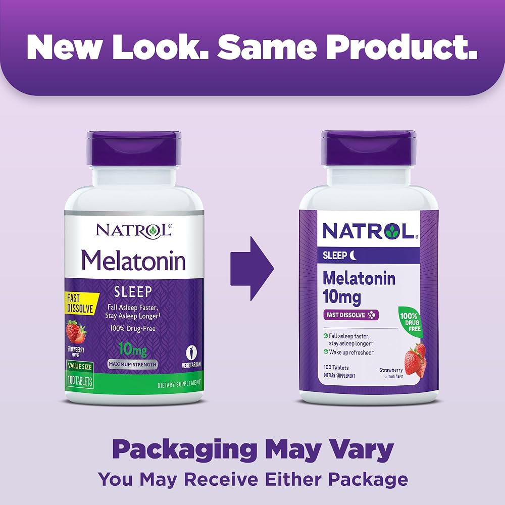 Natrol Melatonin 10mg & Biotin 10000mcg Fast Dissolve Bundle - image 3
