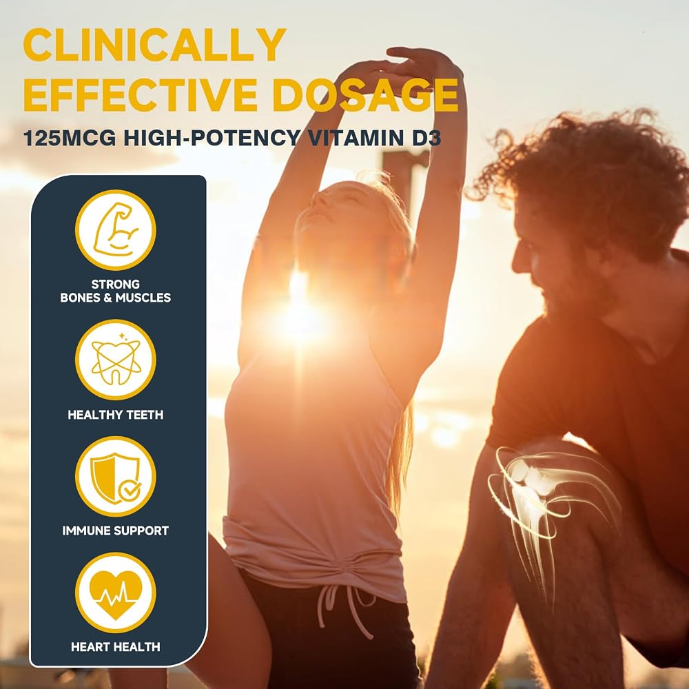 DRFOSTER Vitamin D3 K2 5000 IU with Zinc & Boron - 120 Capsules - image 5