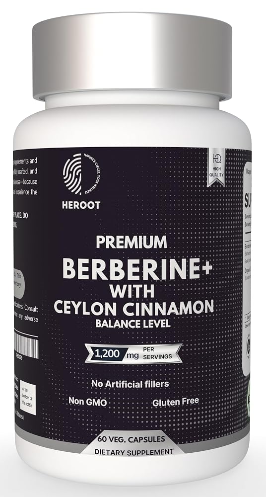 Heroot Premium Berberine with Ceylon Cinnamon Capsules