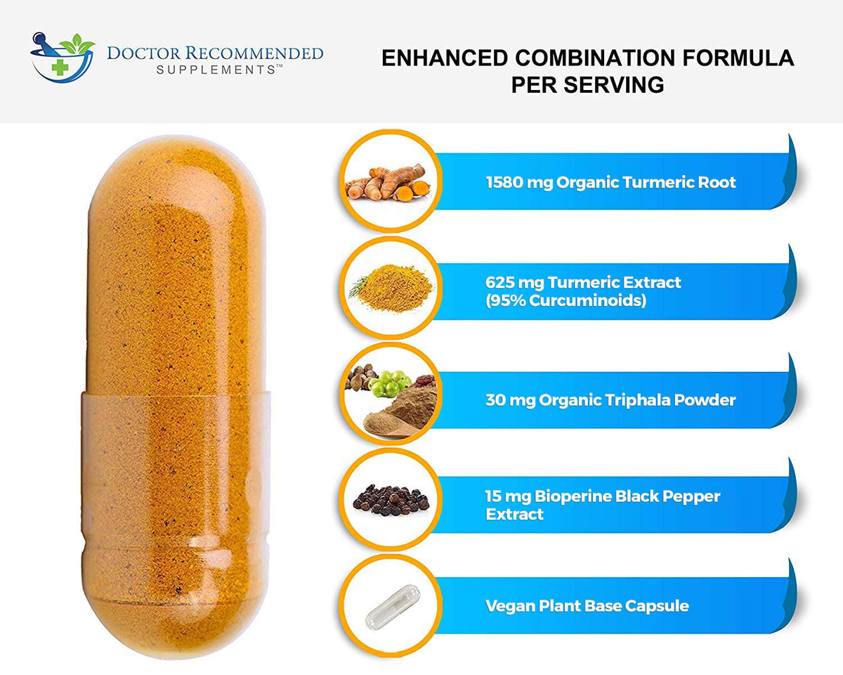 DOCTOR RECOMMENDED SUPPLEMENTS Turmeric Curcumin with Bioperine