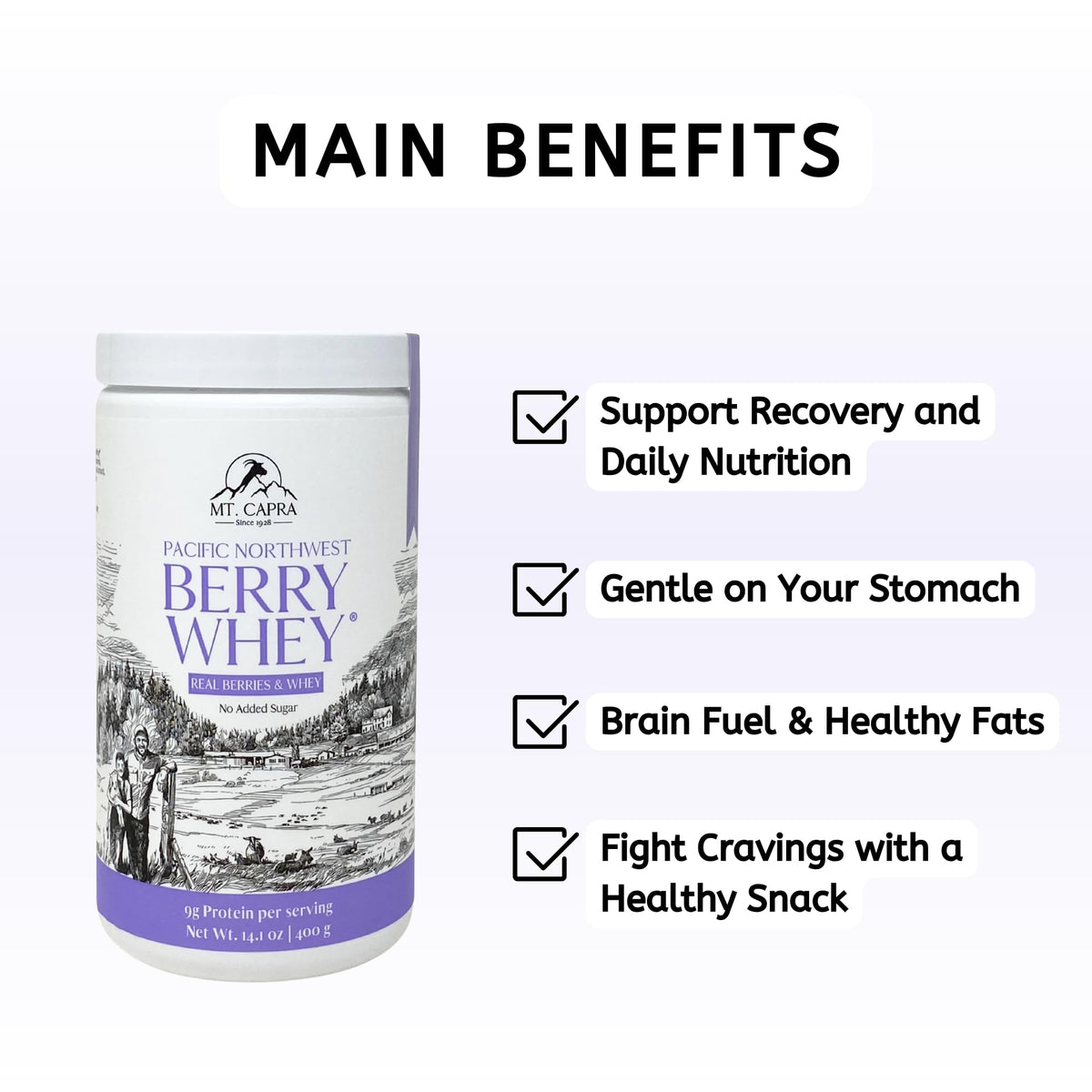 Mt. Capra Pacific Northwest BerryWhey Protein Powder - 10 Servings - image 6