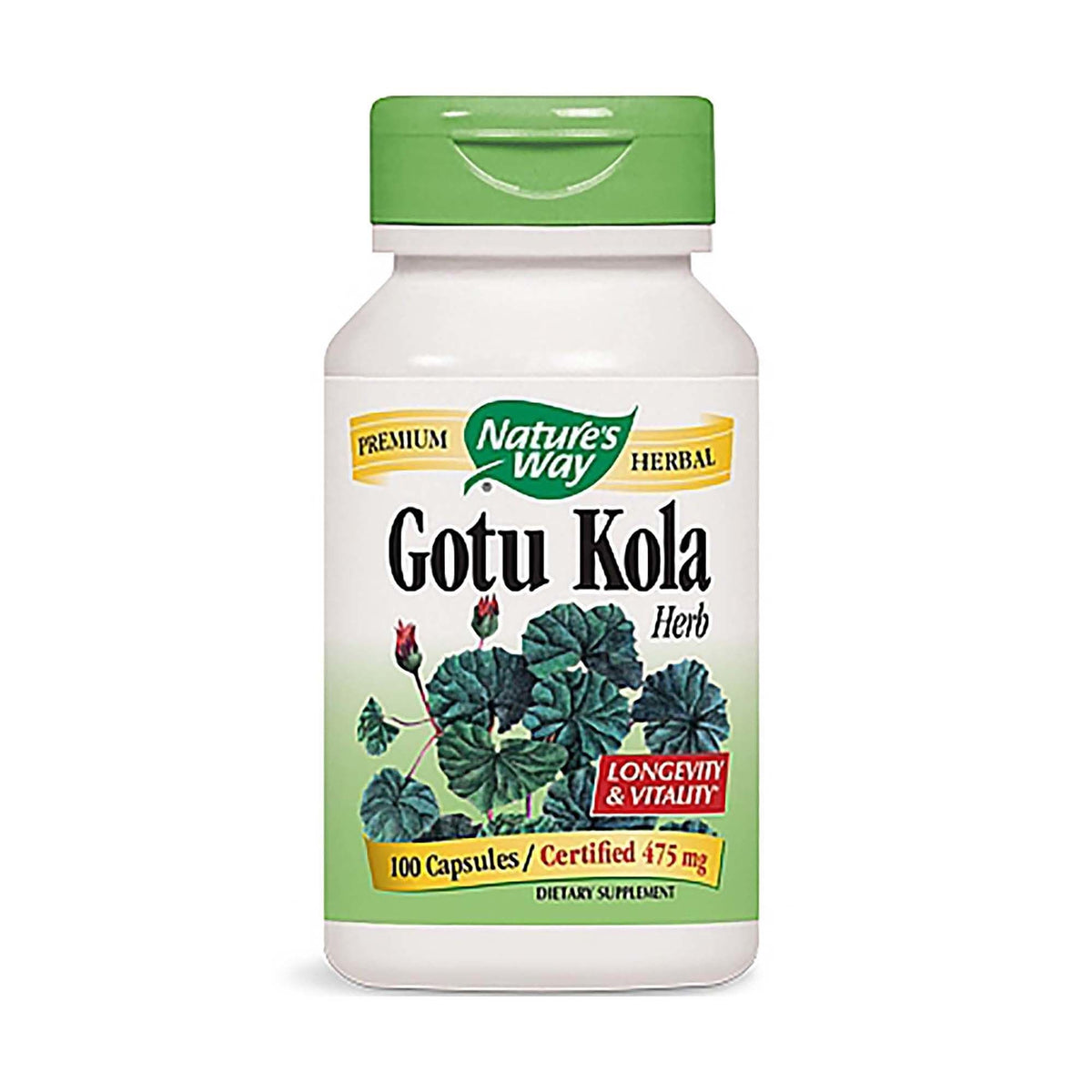 Nature's Way Gotu Kola Herb - 100 Vegetarian Capsules