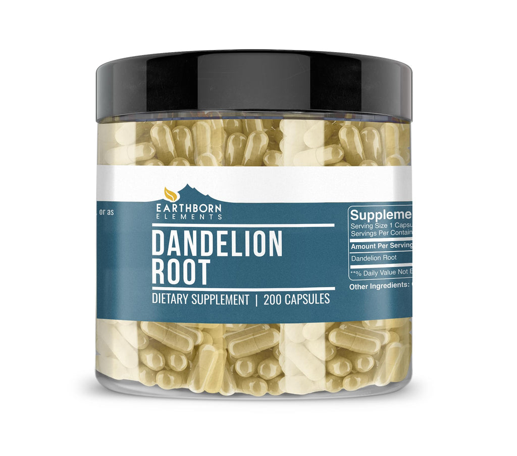 Earthborn Elements Dandelion Root - 200 Capsules