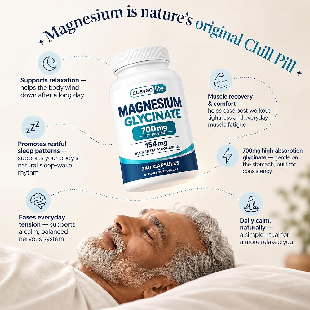 Cosynee Magnesium Glycinate 700mg - 240 Capsules - image 4